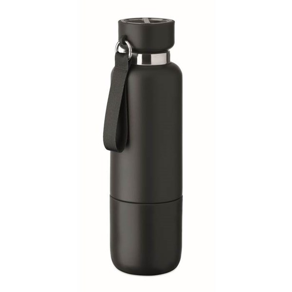 Obrázky: Dvoustěnná láhev 500ml s poutkem, černá, Obrázek 13