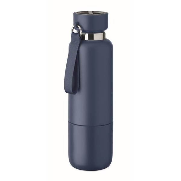 Obrázky: Dvoustěnná láhev 500ml s poutkem, modrá, Obrázek 13