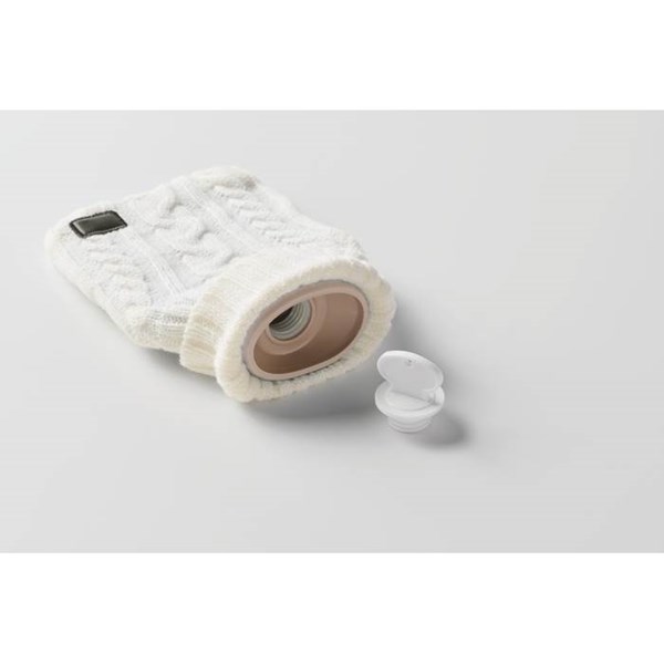 Obrázky: Termofor, zahřívací pletený polštářek 400 ml, bílý, Obrázek 4