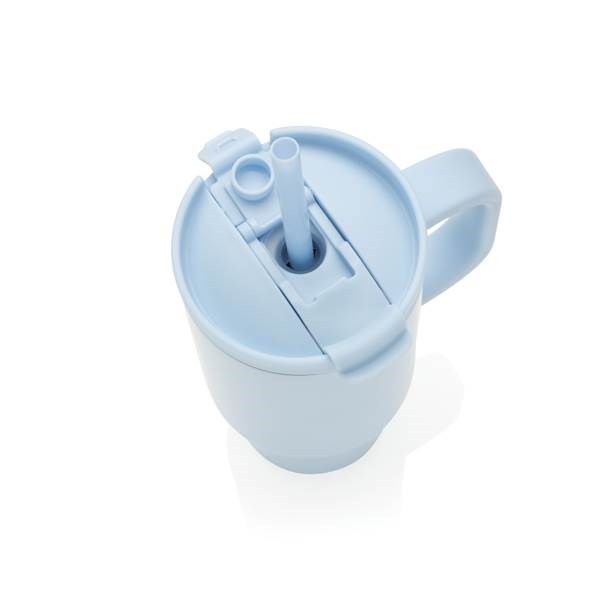 Obrázky: Sv. modrý termohrnek s brčkem z recyklované oceli, Obrázek 2