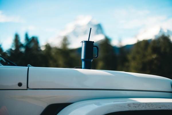 Obrázky: Modrý termohrnek s brčkem z recyklované oceli, Obrázek 7