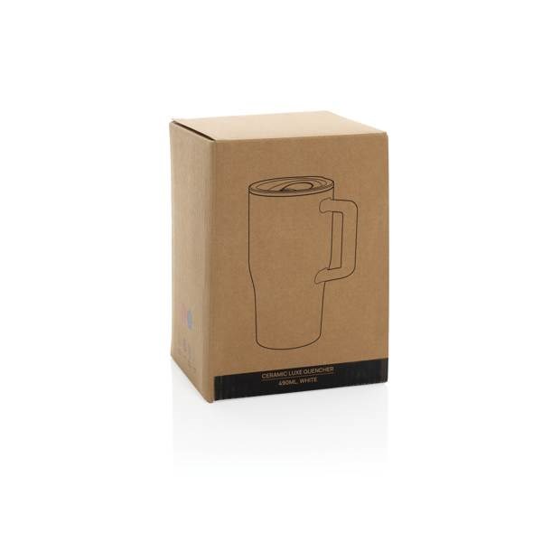 Obrázky: Keramický hrnek 490ml s rukojetí, bílá, Obrázek 6