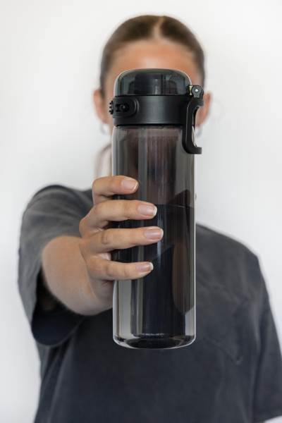 Obrázky: Sportovní láhev na vodu, RPET 800 ml, černá, Obrázek 10