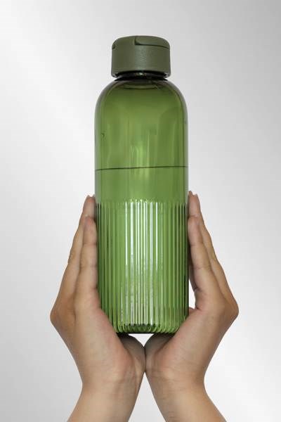 Obrázky: Nepropust. láhev RPET 750 ml, vlnit. efekt, zelená, Obrázek 9