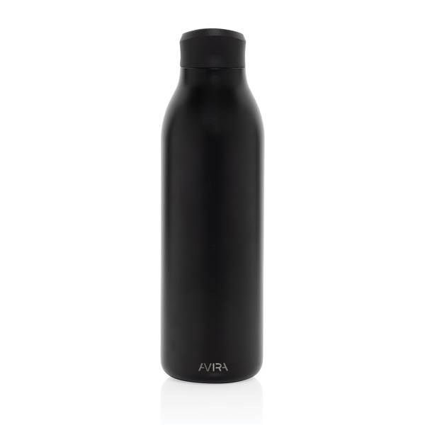 Obrázky: Černá láhev na vodu 600ml z recykl. nerez oceli, Obrázek 2