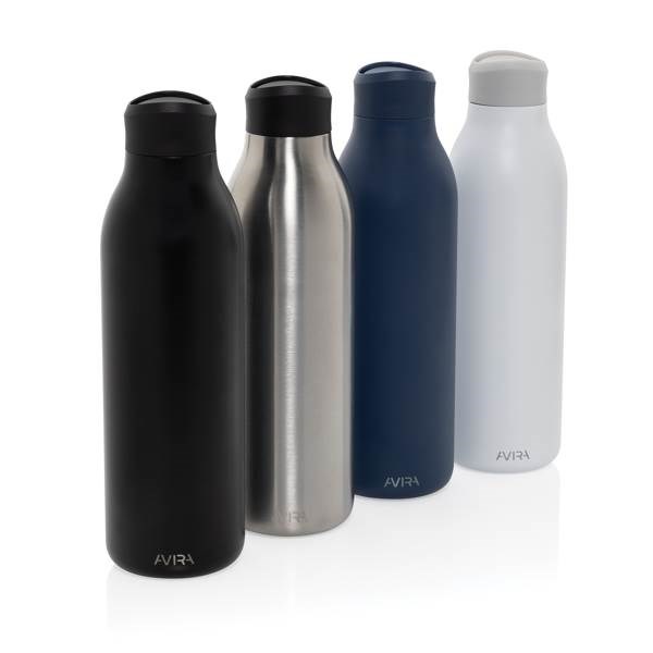 Obrázky: Černá láhev na vodu 600ml z recykl. nerez oceli, Obrázek 8