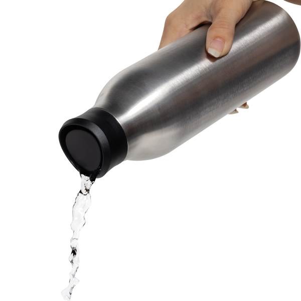 Obrázky: Stříbrná láhev na vodu 600ml z recykl. nerez oceli, Obrázek 6