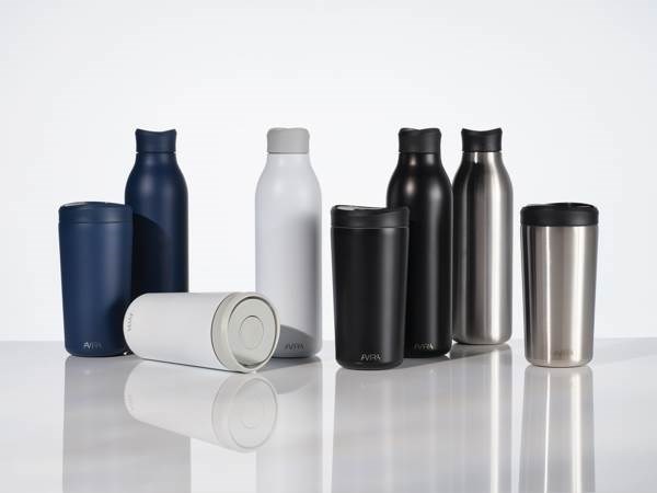 Obrázky: Modrá láhev na vodu 600ml z recykl. nerez oceli, Obrázek 9