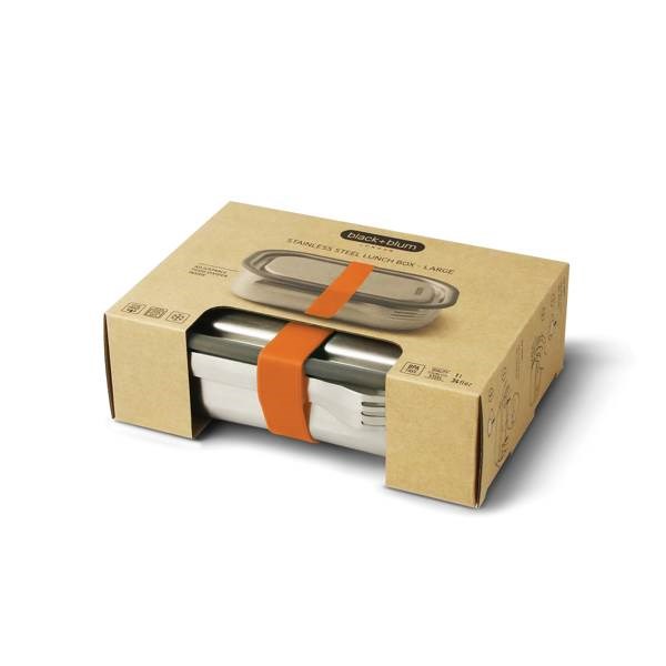 Obrázky: Velká nerez. krabička na jídlo Black+Blum,oranžová, Obrázek 10