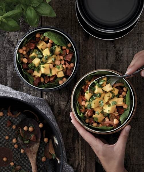 Obrázky: Skleněná miska na jídlo 750ml Black+Blum, hnědá, Obrázek 16