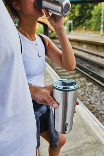 Obrázky: Nerezový termo hrnek 600ml Black+Blum, olivová, Obrázek 8