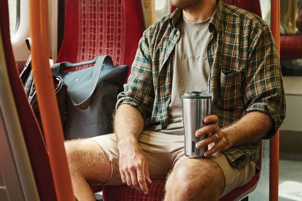 Obrázky: Nerezový termo hrnek 600ml Black+Blum, olivová, Obrázek 9