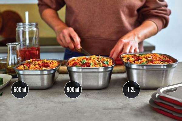 Obrázky: Sada 3 nerez krabiček na jídlo Black+Blum, Obrázek 15