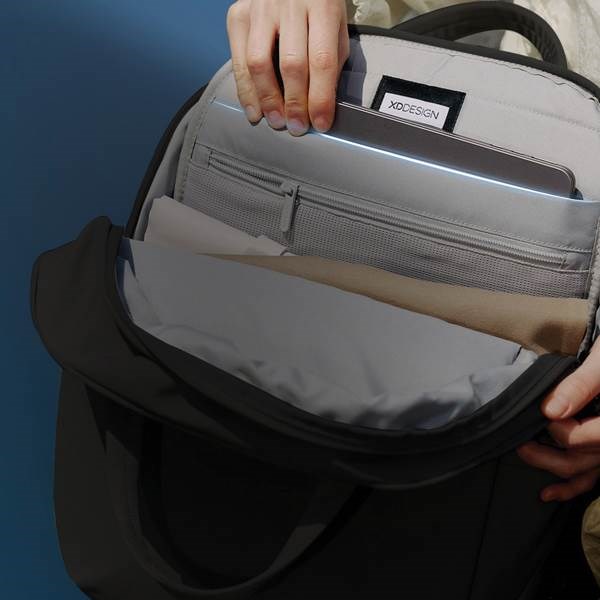 Obrázky: Černý batoh Soft Tote s dvojitým zipem, Obrázek 25