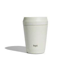 Obrázky: Bílý termohrnek Topl To Go 236 ml, RCS rec. ocel