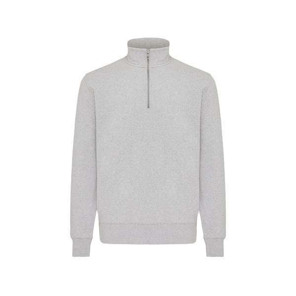 Obrázky: Svetr se čtvrt.zipem Elgon 300,rec.ba, sv.šedá 5XL