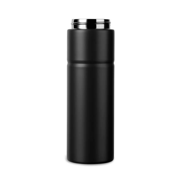 Obrázky: Termoska s držadlem 600 ml z recykl. oceli, černá, Obrázek 6