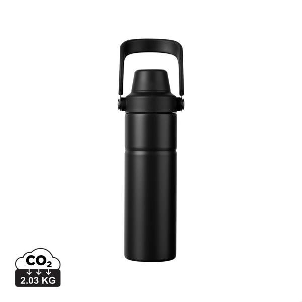 Obrázky: Termoska s držadlem 600 ml z recykl. oceli, černá, Obrázek 11