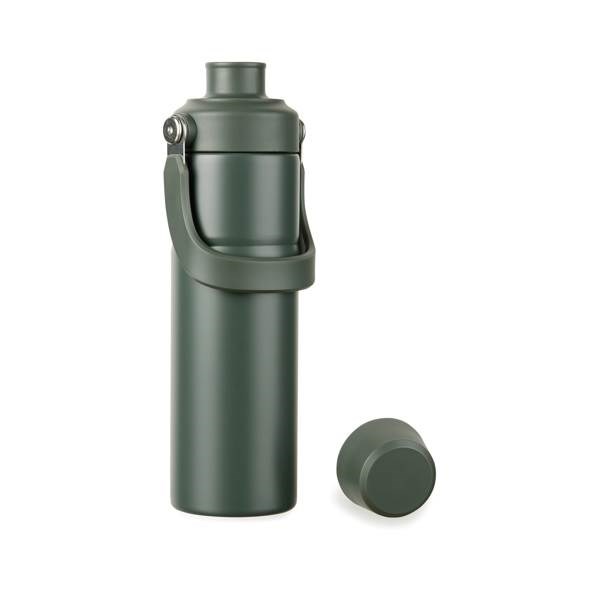 Obrázky: Termoska s držadlem 600 ml z recykl. oceli, zelená, Obrázek 4