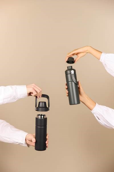 Obrázky: Termoska s držadlem 600 ml z recykl. oceli, zelená, Obrázek 12