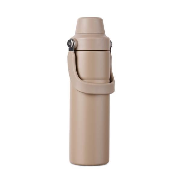 Obrázky: Termoska s držadlem 600 ml z recykl. oceli, béžová, Obrázek 3