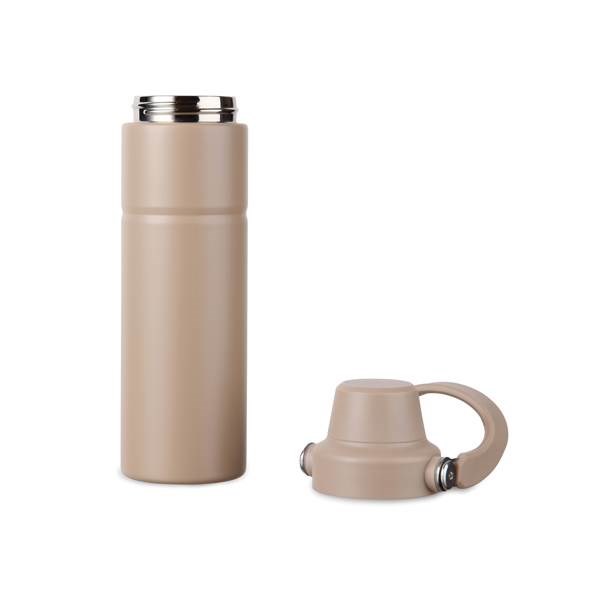 Obrázky: Termoska s držadlem 600 ml z recykl. oceli, béžová, Obrázek 5