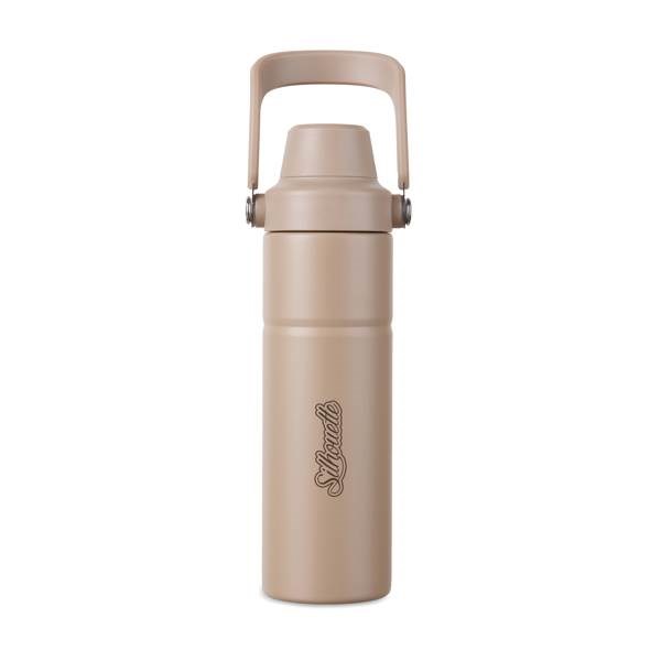 Obrázky: Termoska s držadlem 600 ml z recykl. oceli, béžová, Obrázek 7