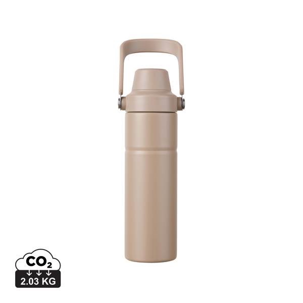 Obrázky: Termoska s držadlem 600 ml z recykl. oceli, béžová, Obrázek 12