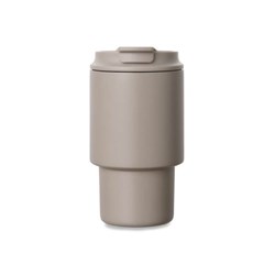 Obrázky: Termohrnek 350 ml recykl. nerez, béžová