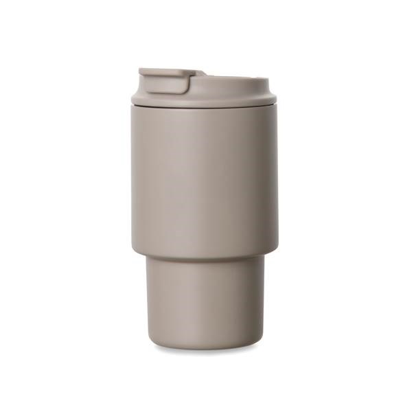 Obrázky: Termohrnek 350 ml recykl. nerez, béžová, Obrázek 2