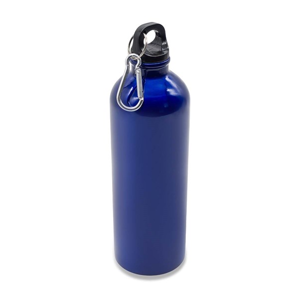 Obrázky: Láhev 800 ml z nerez oceli s karabinou, modrá, Obrázek 2