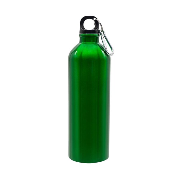 Obrázky: Láhev 800 ml z nerez oceli s karabinou, zelená