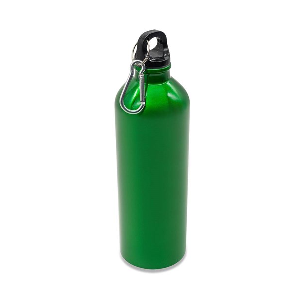 Obrázky: Láhev 800 ml z nerez oceli s karabinou, zelená, Obrázek 2