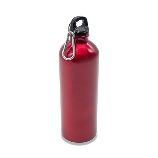Obrázky: Láhev 800 ml z nerez oceli s karabinou, červená, Obrázek 2