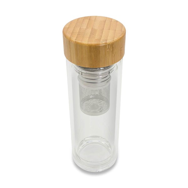 Obrázky: Skleněná láhev 400 ml s dvojitou stěnou a infuzérem, Obrázek 2