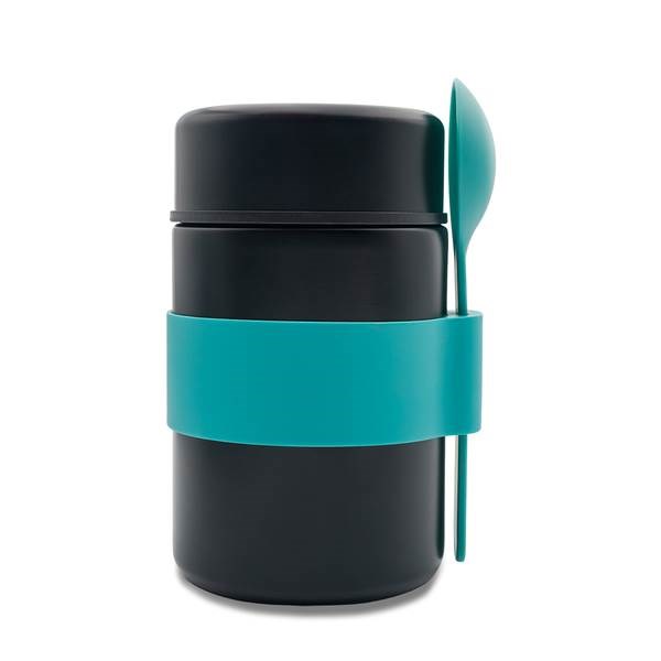 Obrázky: Světle modrá termonádoba 460 ml se lžičkou