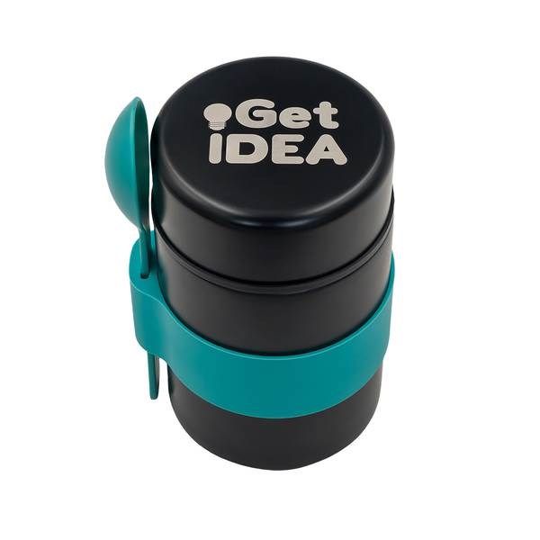 Obrázky: Světle modrá termonádoba 460 ml se lžičkou, Obrázek 3