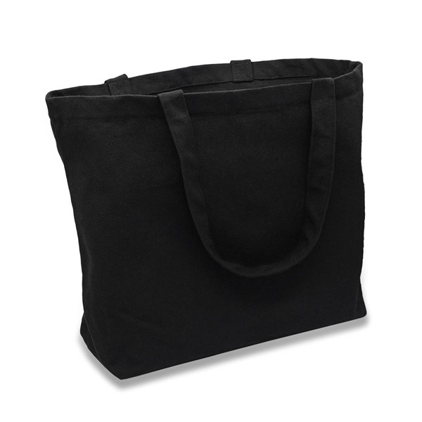 Obrázky: Černá nákupní/plážová taška z polybavlny 340g, Obrázek 2