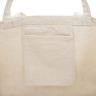 Obrázky: Béžová bavlněná taška s dlouhými i krátkými uchy