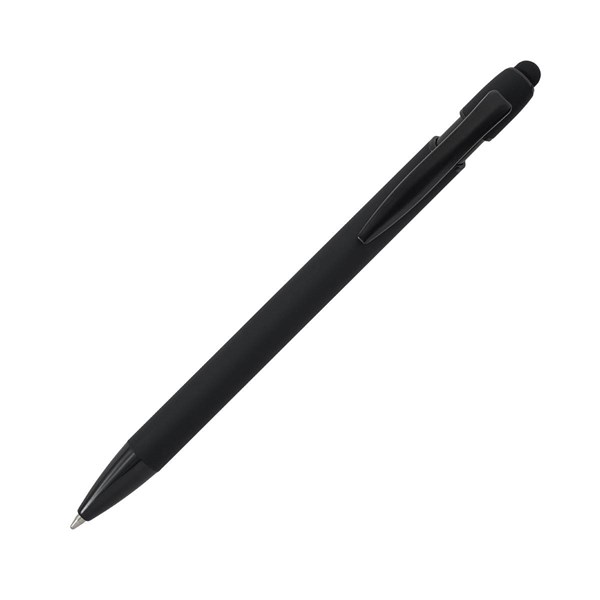 Obrázky: Černé pogum. hliník. pero s černými doplň.+stylus, Obrázek 2