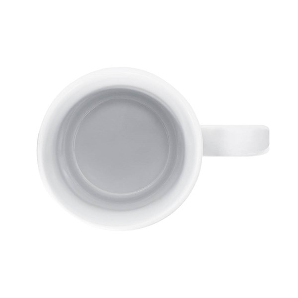 Obrázky: Bílý keram.hrnek 480 ml s kovovou plochou, Obrázek 3