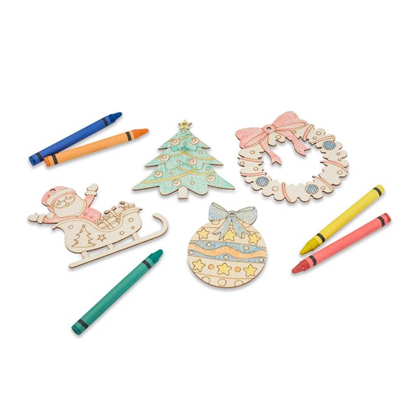 Obrázky: 4 dřevěné vánoční ozdoby s voskovkami v obalu, Obrázek 2