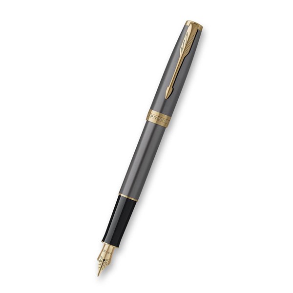 Obrázky: PP PARKER Sonnet Core Grey GT + černé kož. pouzdro, Obrázek 2