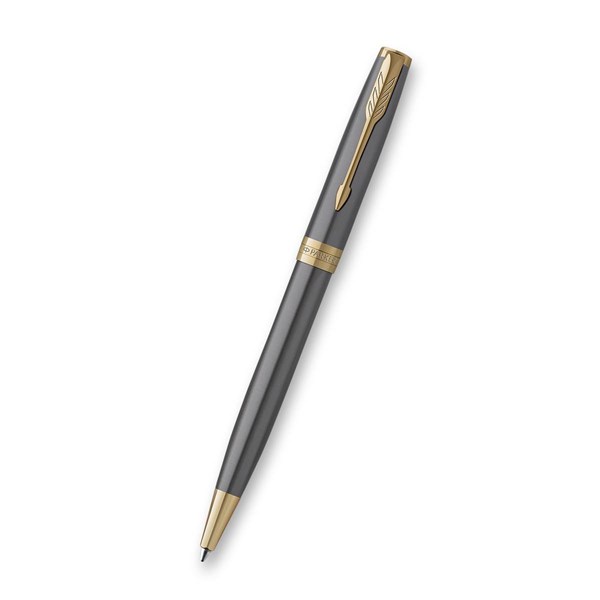 Obrázky: KP PARKER Sonnet Core Grey GT + černé kož. pouzdro, Obrázek 2
