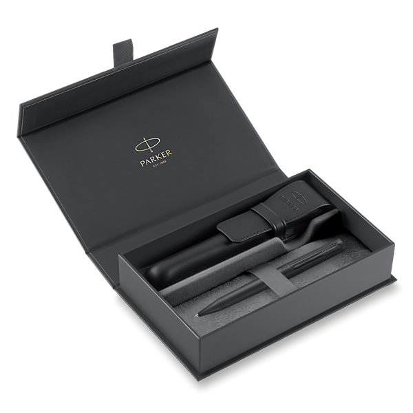 Obrázky: KP PARKER Ingenuity Black BT+ černé kožené pouzdro