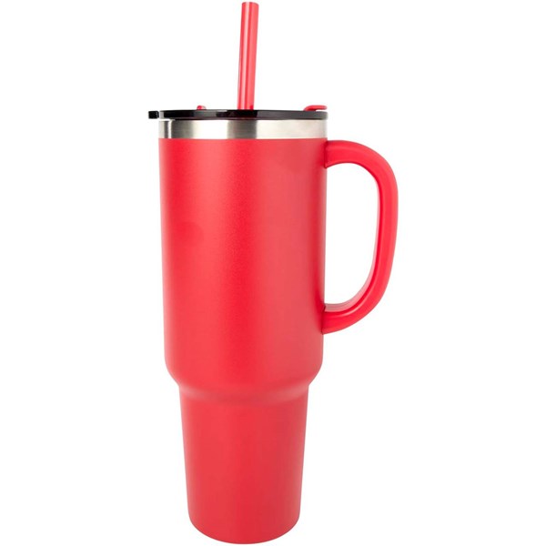 Obrázky: Červený 1200ml RCS měděný vakuov. hrnek s brčkem, Obrázek 9