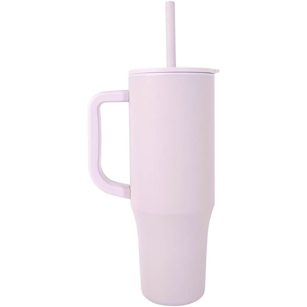 Obrázky: Termohrnek 900ml nerez/plast, sil.brčko, šeříková, Obrázek 8