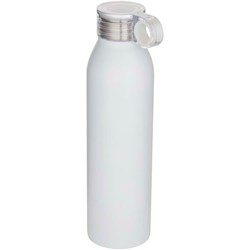 Obrázky: Bílá 650ml láhev na vodu z recykl. nerez oceli