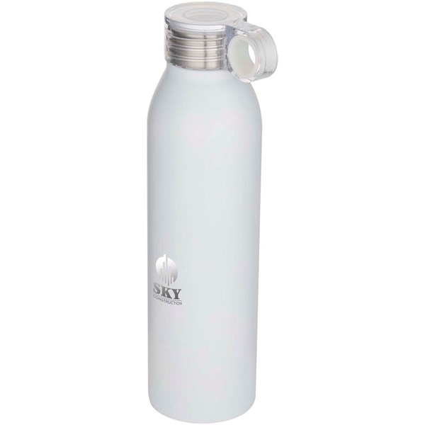 Obrázky: Bílá 650ml láhev na vodu z recykl. nerez oceli, Obrázek 3