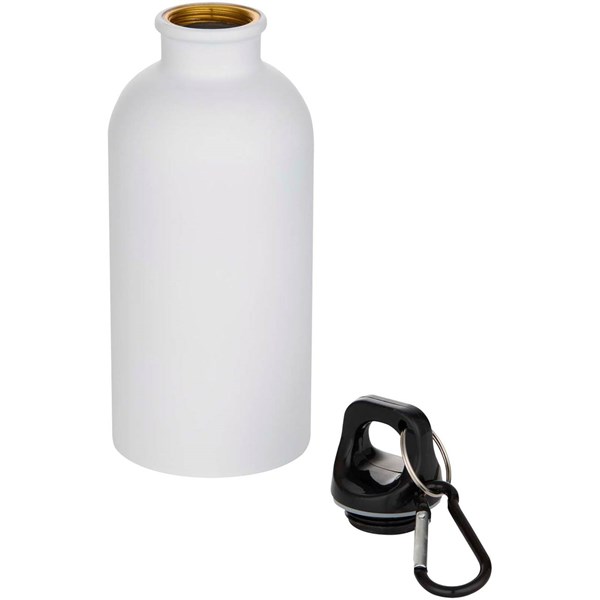 Obrázky: Bílá láhev z nerez oceli 400ml s karabinou RSC, Obrázek 2